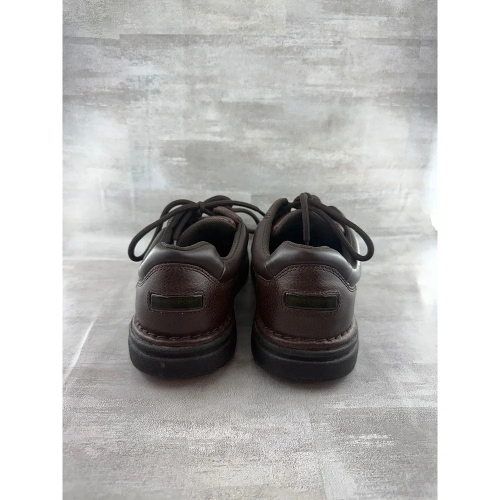 Rockport World Tour Classic Men Dark Brown Leather Walking Shoes K71201 Sz 8W